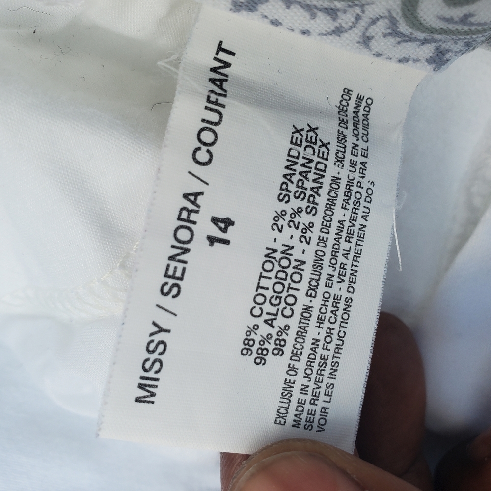 Gloria Vanderbilt White Missy Jeans sz 14 - Picture 6 of 9